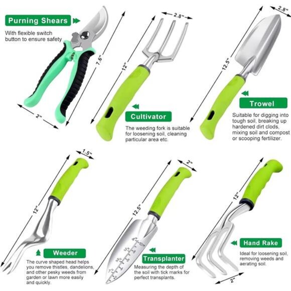 84 PCS Garden Tools Set,10pcs Succulent Tools Set Included 6pcs Large Heavy Duty - Picture 5 of 8